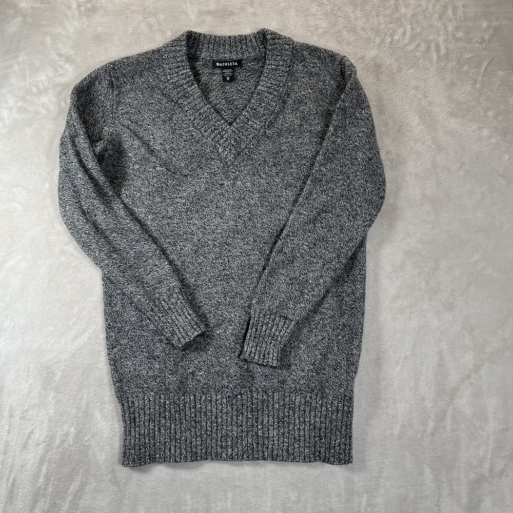 Athleta Sweater‎ V-neck XS Wool Cashmere Gray